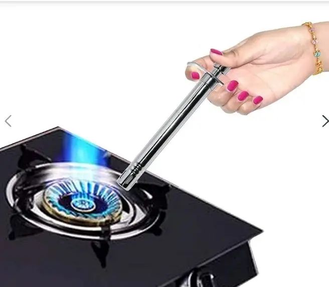 Lighter Stainless Steel Metallic Kitchen Lighter Steel Gas Burner Multipurpose Cooking Lighter